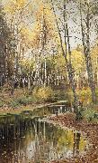 Peder Monsted Autumn in the birchwood USA oil painting artist
